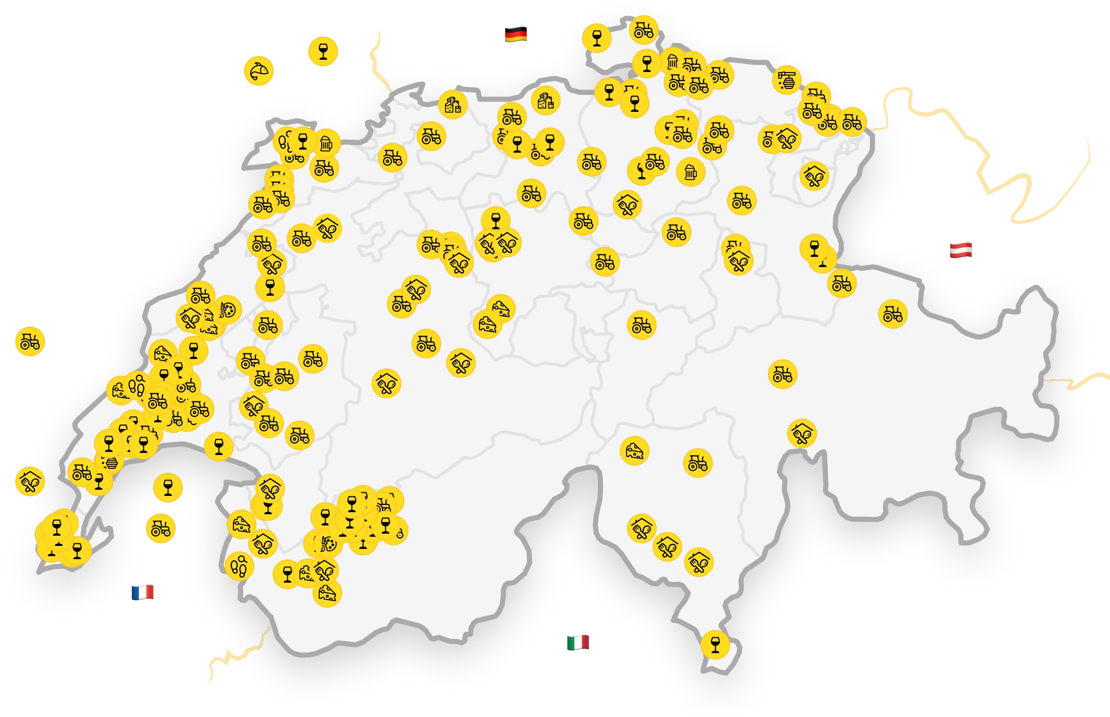 Karte der PlaceToBee-Stellplätze